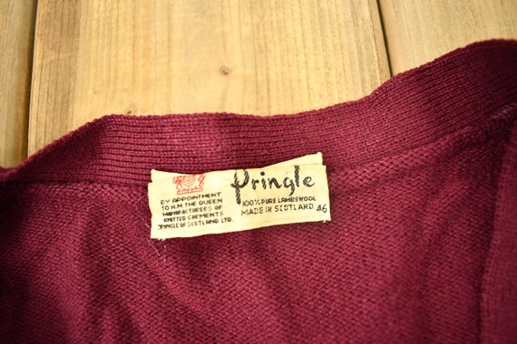 Vintage 1970s Pringle Cardigan Sweater / 100% Lam… - image 4