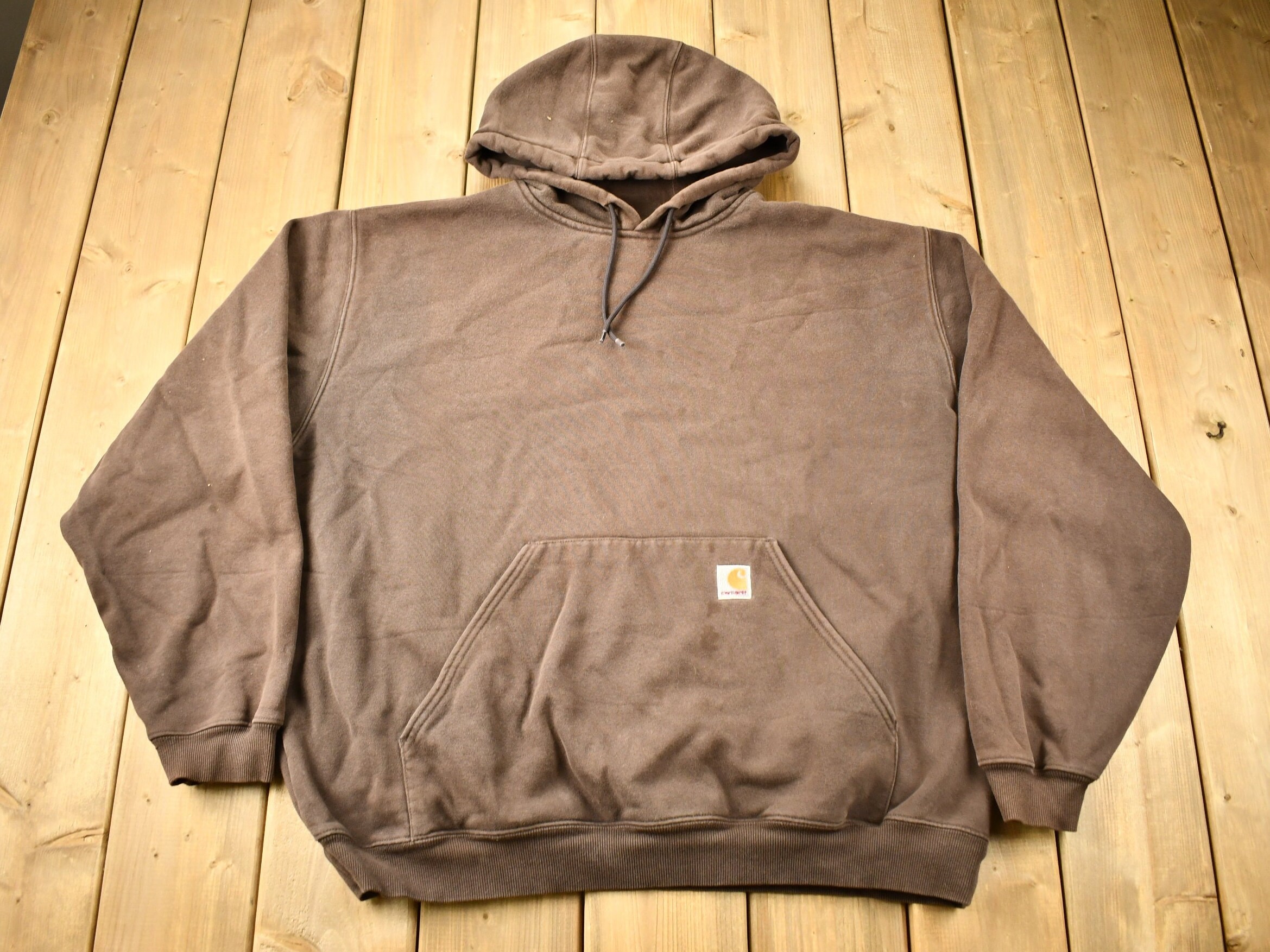 Vintage 1990s Carhartt Chocolate Brown Hoodie / Vintage - Etsy UK