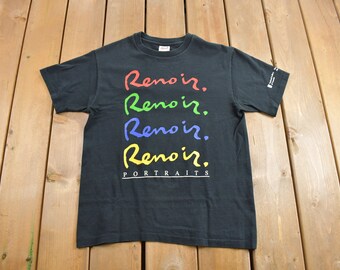 Vintage 1990s Renoir Portraits Graphic Art T-Shirt / Pierre-Auguste Renoir / National Gallery Of Canada / Single Stitch / Made In USA