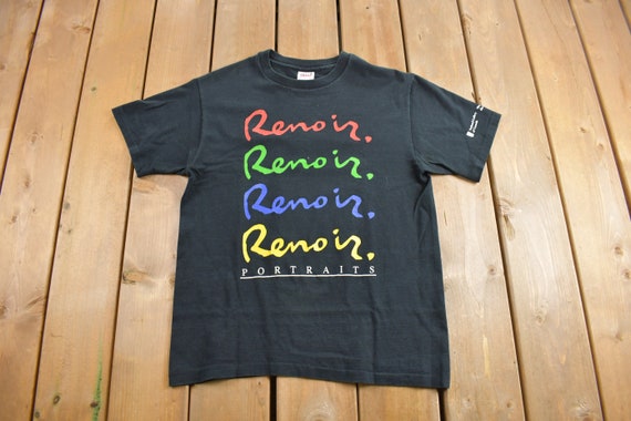 Vintage 1990s Renoir Portraits Graphic Art T-Shir… - image 1