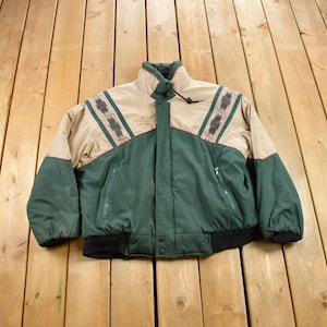 Vintage 1980s GM Goodwrench Motorsports Puffer Jacket / Car Logo / Muscle Car Jacket  / Blanket Lined / 80s Puffer / Canadian Made