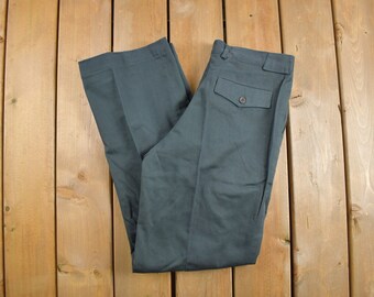 Deadstock Vintage 1960s Champion Pleated Lined Trousers Size 30 X 