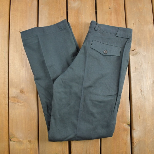 Deadstock Vintage 1960s Champion Pleated Lined Trousers Size 30 x 30.5 / 60s Workwear / 1960s Pants / Olive Green / New With tags