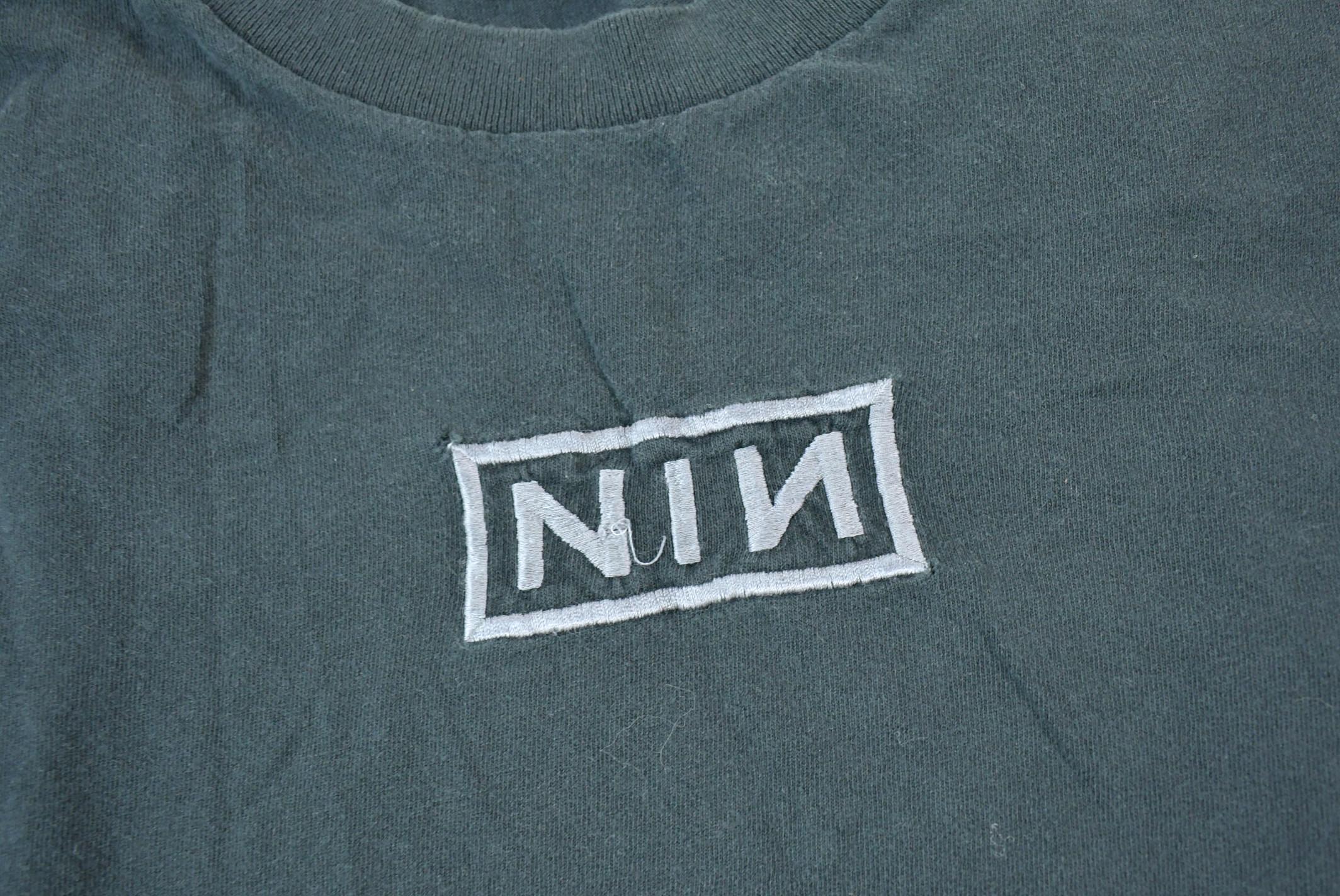 T-shirt Vintage Nine Inch Nails The Downward Spiral 1994 - Tour Années 90 - Taille XL Noir