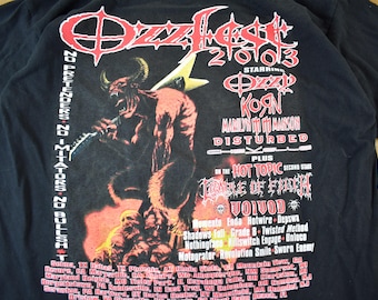 Vintage 2003 Ozzfest Festival Promo T-shirt / Ozzy Ozbourne Shirt