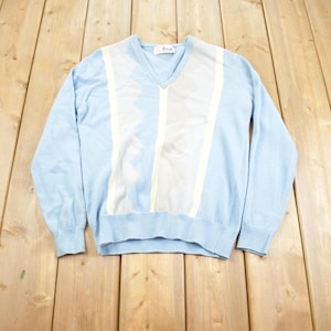Vintage 1980s Pringle Knit V-neck Sweater Made In Scotland