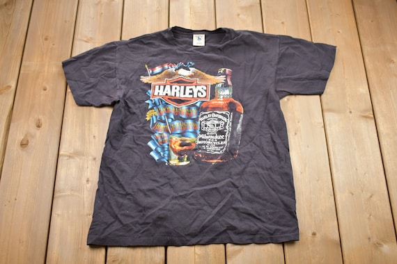 Vintage 1982 Harley Davidson Jack Daniels Graphic T-shirt Vintage 1982 Harley Davidson Jack Daniels Graphic T-shirt
