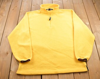 Suéter polar Nautica Competition vintage de los años 90 con cremallera de 1/4 / Hecho en EE. UU. / Suéter de los 90 / Ropa urbana / Senderismo / Forro polar con cremallera