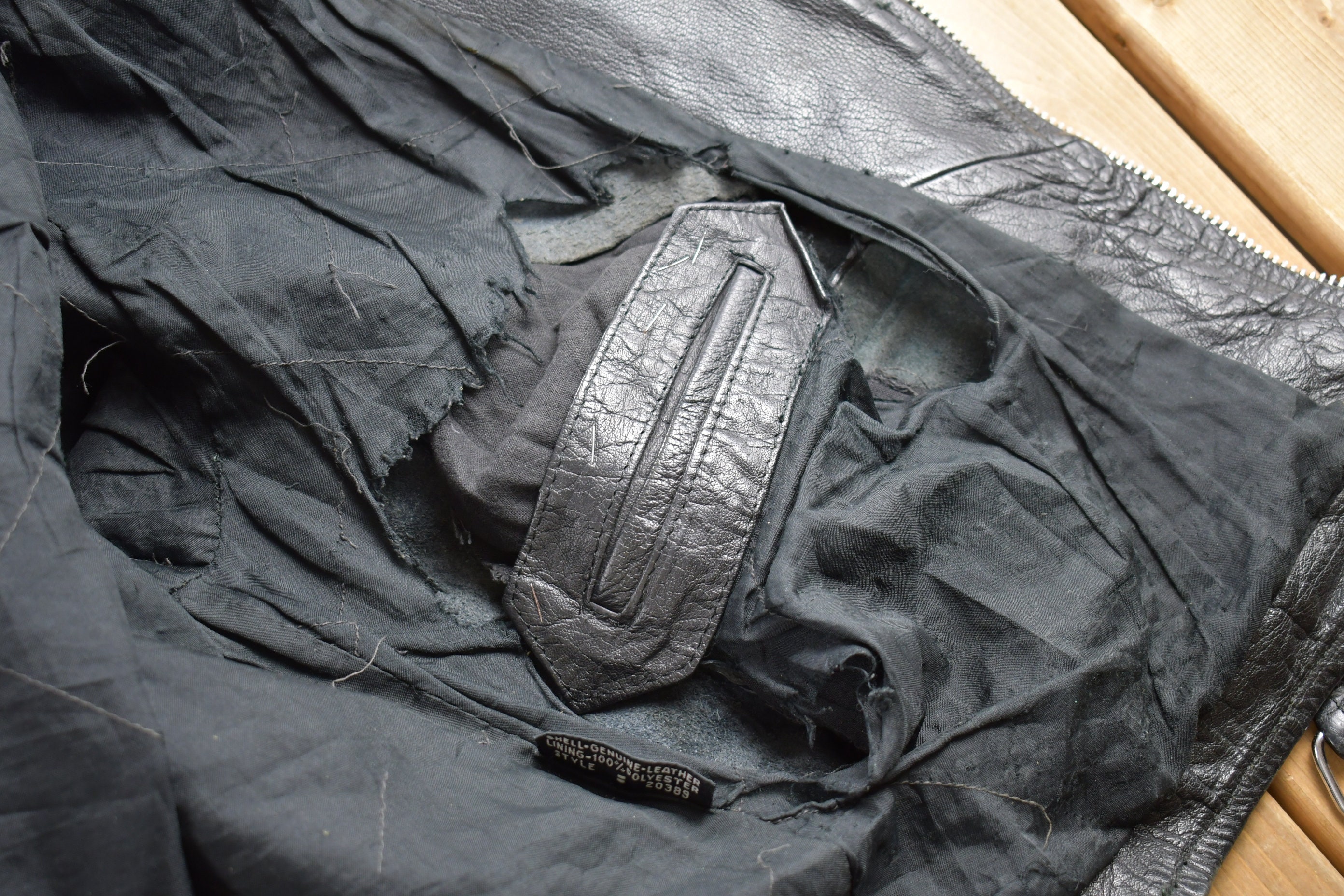 Vintage 1990s Protech Leather Apparel Biker Jacket