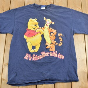 ヴィンテージ 1990 年代 プーさん ベター トゥゲザー ディズニー カートゥーン プロモ T シャツ / 90 年代 グラフィック T シャツ / ヴィンテージ ミッキー マウス / アメリカ製 / 90 年代 ディズニー T シャツ