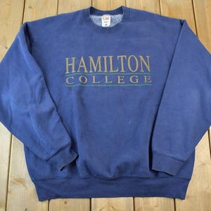 Vintage 1990s Hamilton College Crewneck / Vintage Collegiate / Made In USA / 90s University Crewneck / Preppy Sportswear