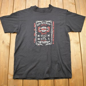Vintage 1990s Ass Kickin Rock & Roll Graphic T Shirt / Vintage T Shirt / Streetwear / Graphic Tee / Single Stitch / Made In USA / American