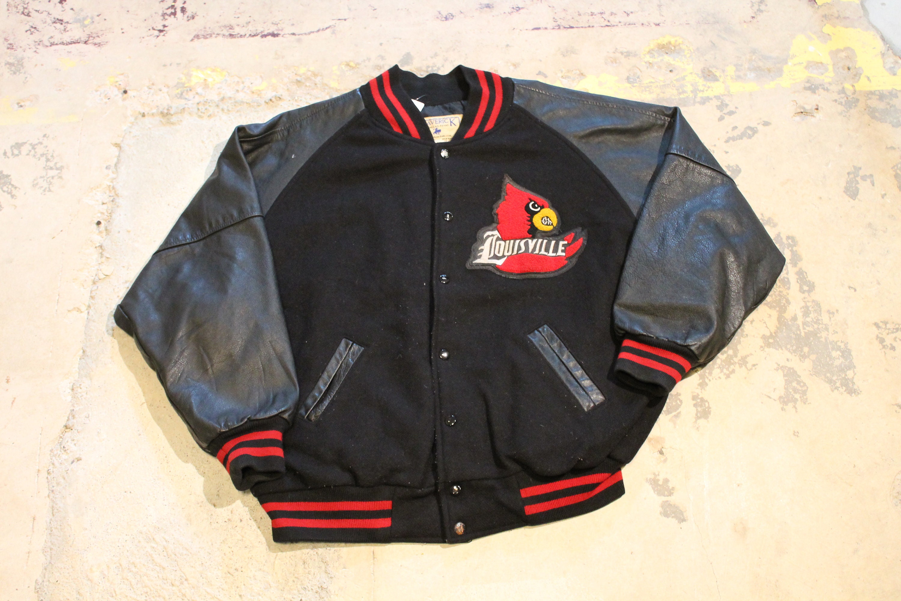 Vintage Leather / Varsity Jacket / Louisville Cardinals / MLB 