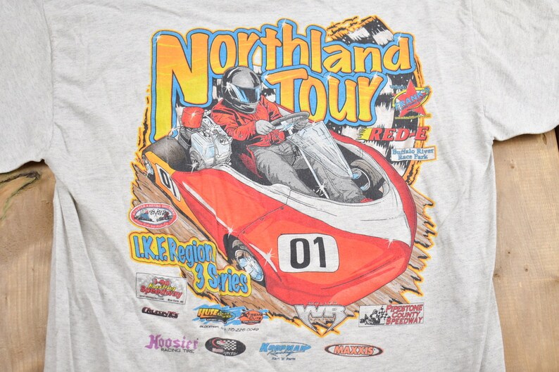 Vintage 1990s Northland Tour Racing Graphic T Shirt / Vintage T Shirt ...
