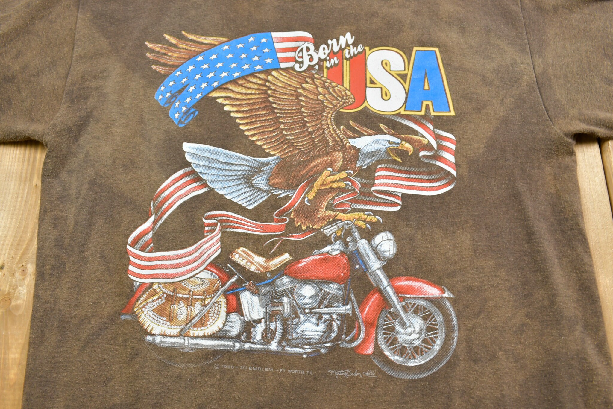 Vintage 1986 Harley Davidson Motorcycles Born in the USA 3D