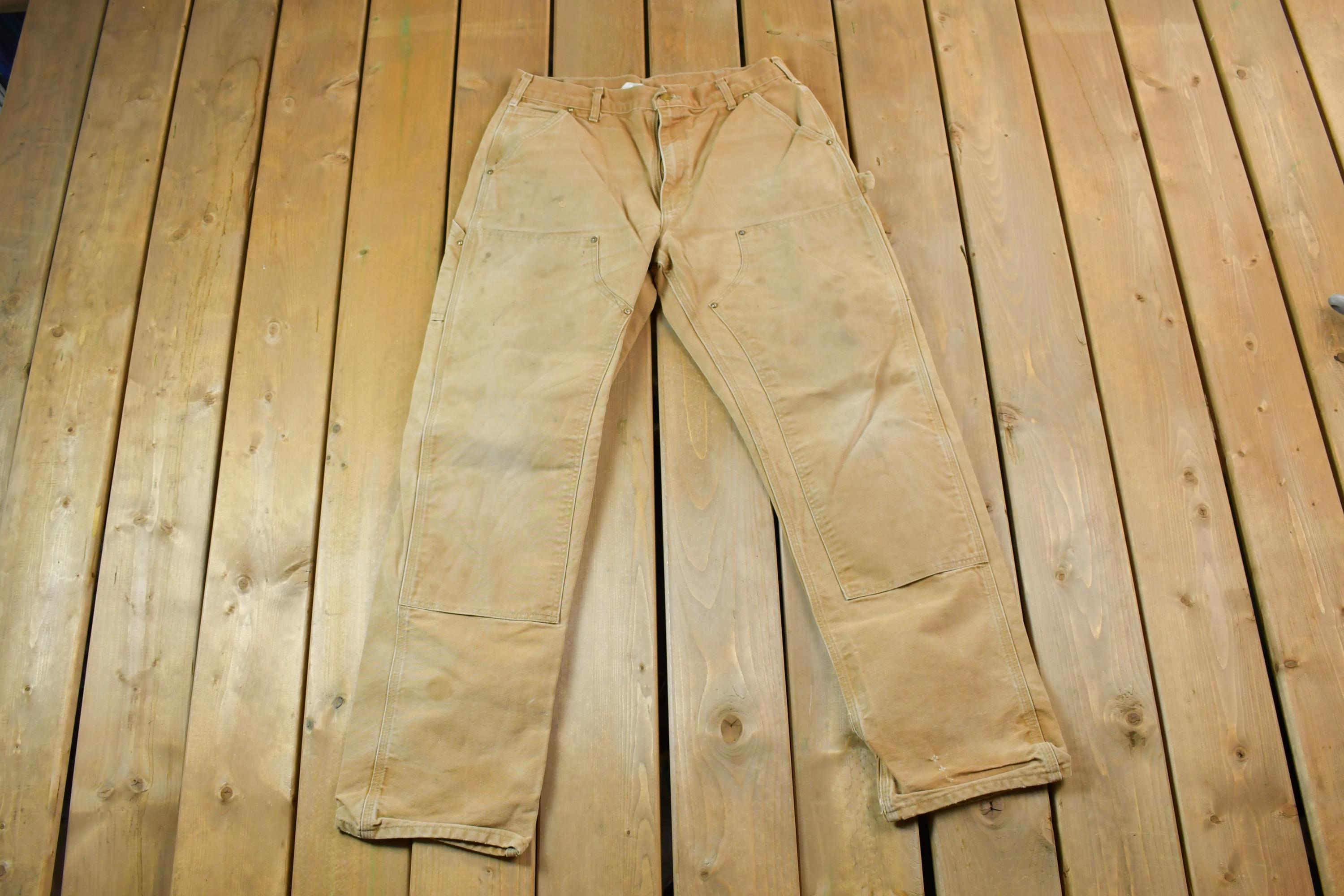 Vintage 1990s Carhartt Double Knee Work Pants Size 34 X 34