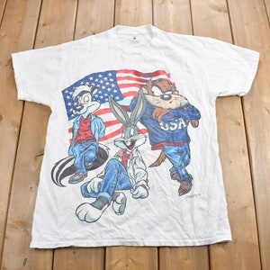 Vintage 1996 Looney Tunes Ralph Lauren Theme Cartoon T-Shirt / 90s Graphic Tee / Warner Bros / Single Stitch / American