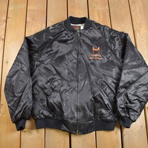 Vintage 80s Satin Bomber Jacket (S) Black Spatz Bar Winter Vintage 80s Satin Bomber Jacket (S) Black Spatz Bar Winter
