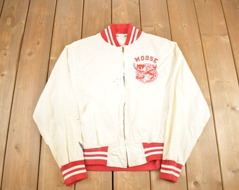 Vintage 1950s Loyal Order of Moose Champion Bomber Jacket / True Vintage / Vintage Champion / Talon Zipper