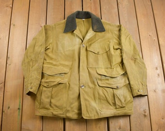 Vintage 1980s Distressed Filson Tin Cloth Cruiser Jacket Vintage 1980s Distressed Filson Tin Cloth Cruiser Jacket
