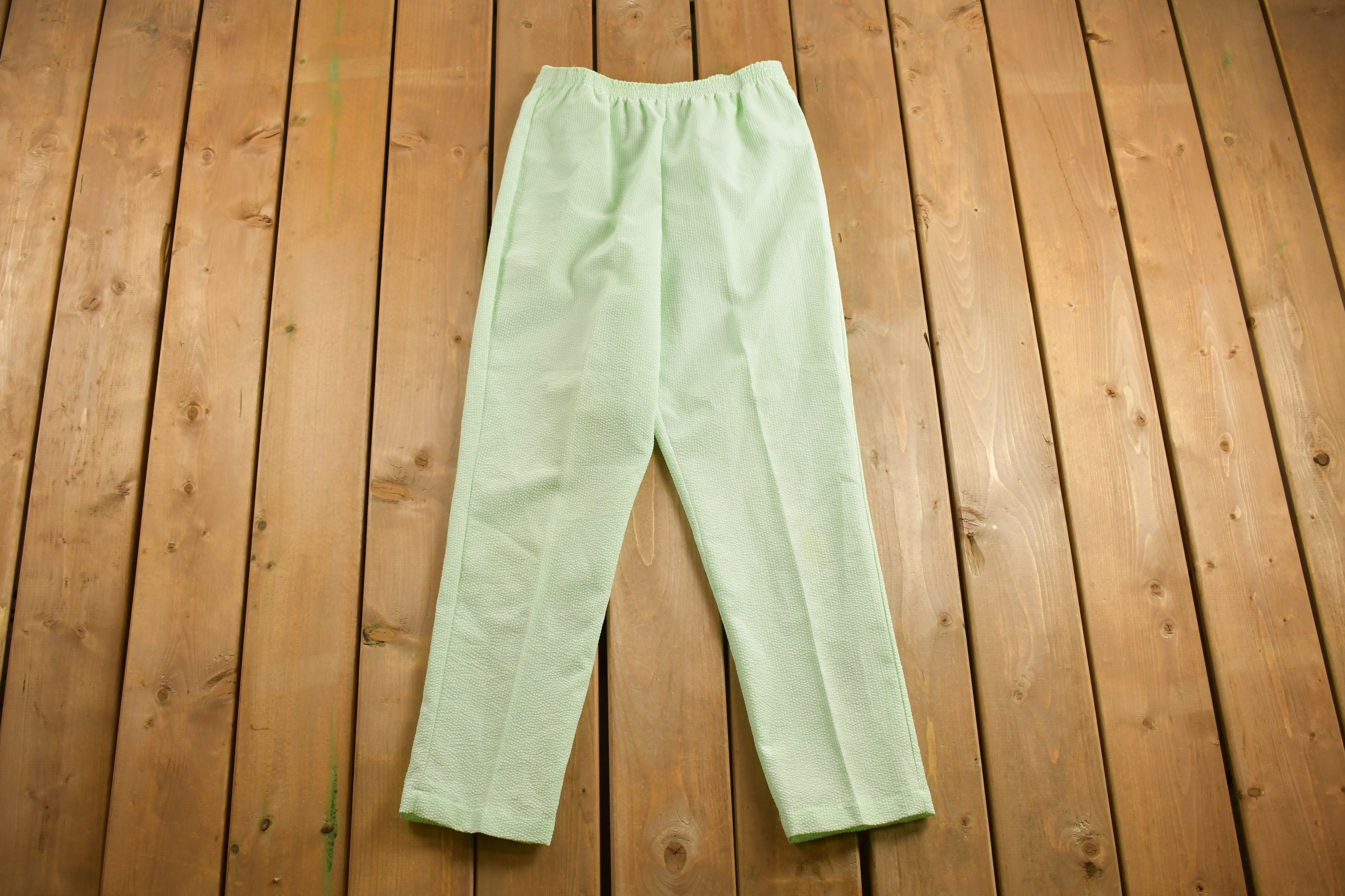 Vintage 1970s Seersucker Striped Pants Size 28 34 X 28 Vintage 1970s Seersucker Striped Pants Size 28 34 X 28
