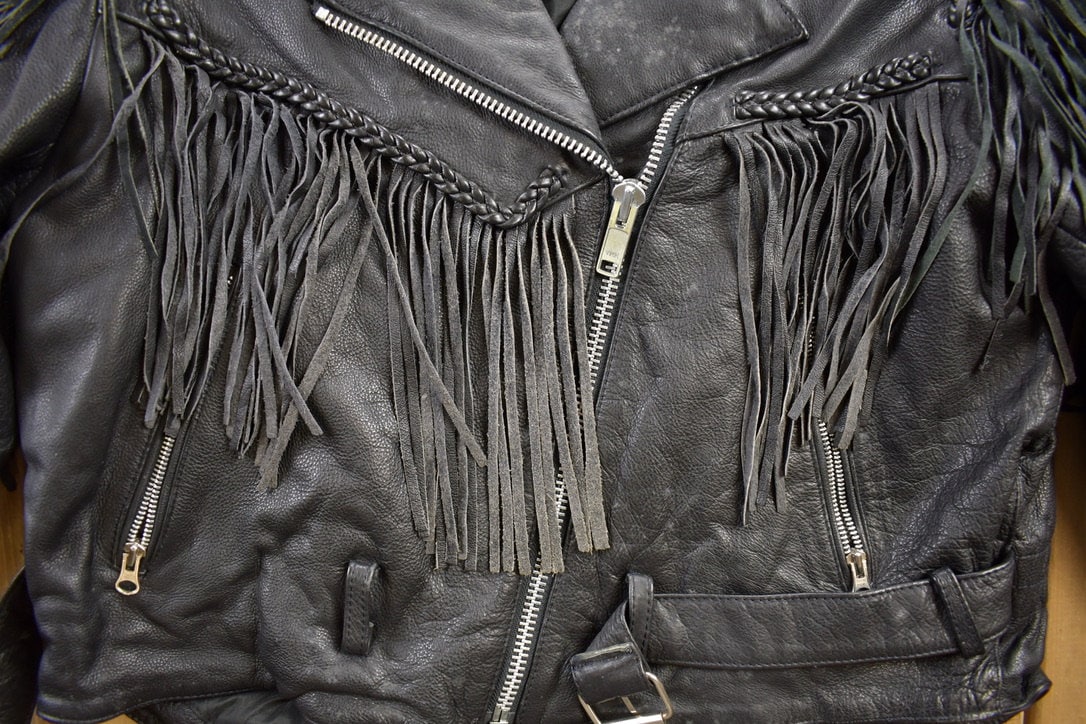 Vintage 1980s Addis Genuine Leather Biker Jacket / Fall