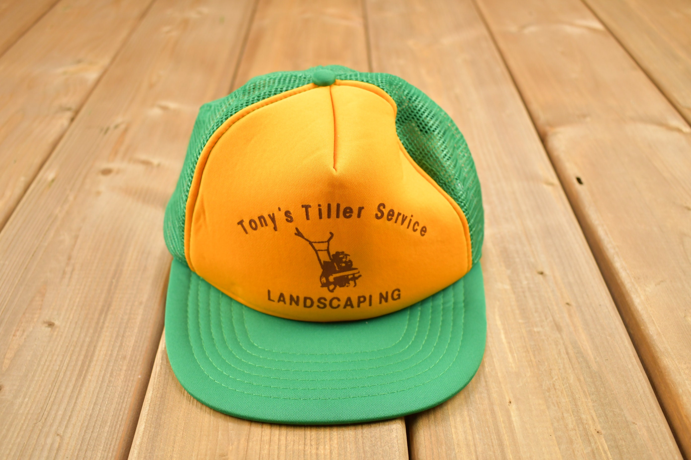 Vintage 1990s Tony's Tiller Service Landscaping Trucker Hat / OSFA