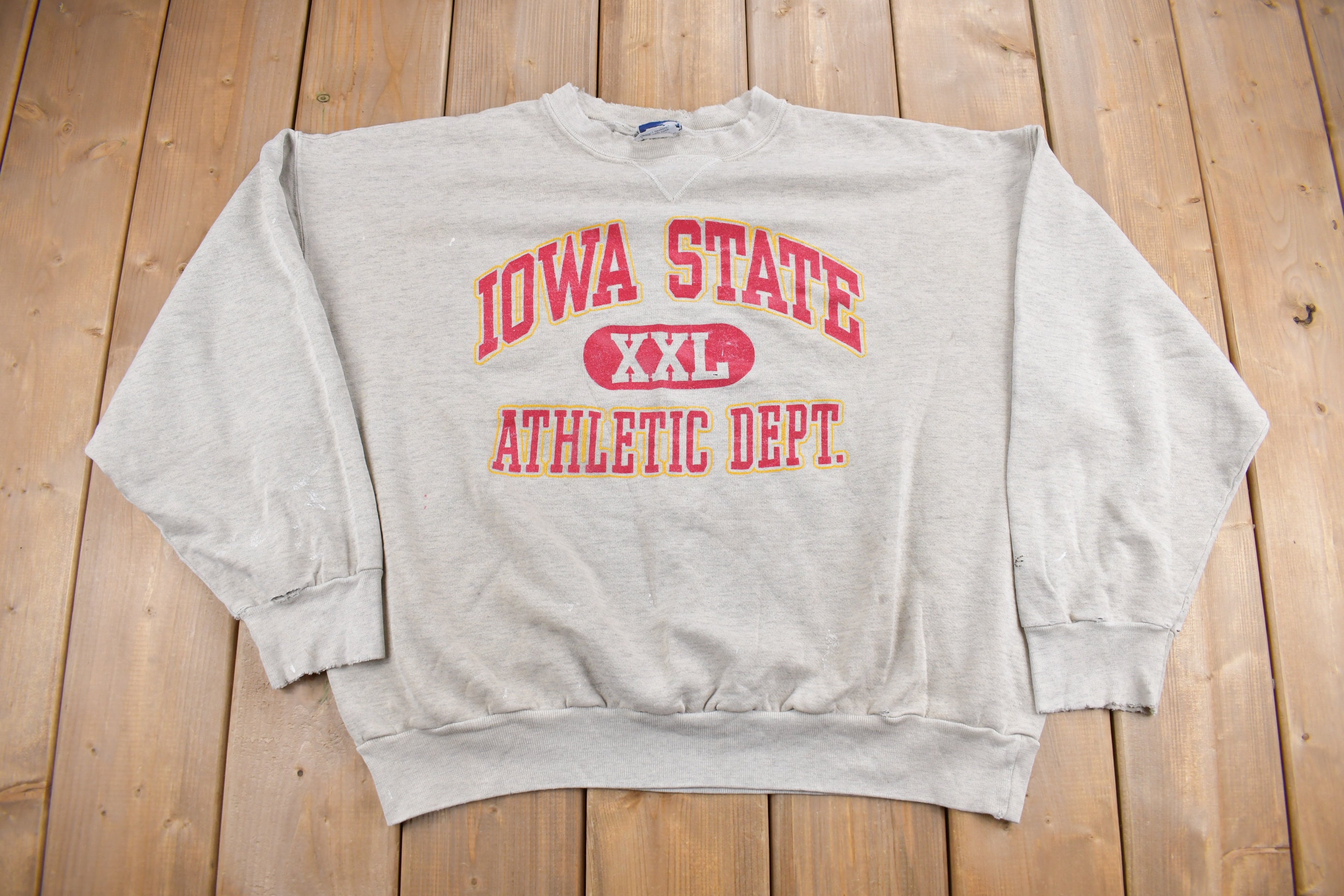 Vintage 1990s Iowa State University Collegiate Crewneck NCAA Sweatshirt Sportswear Americana Etsy Canada