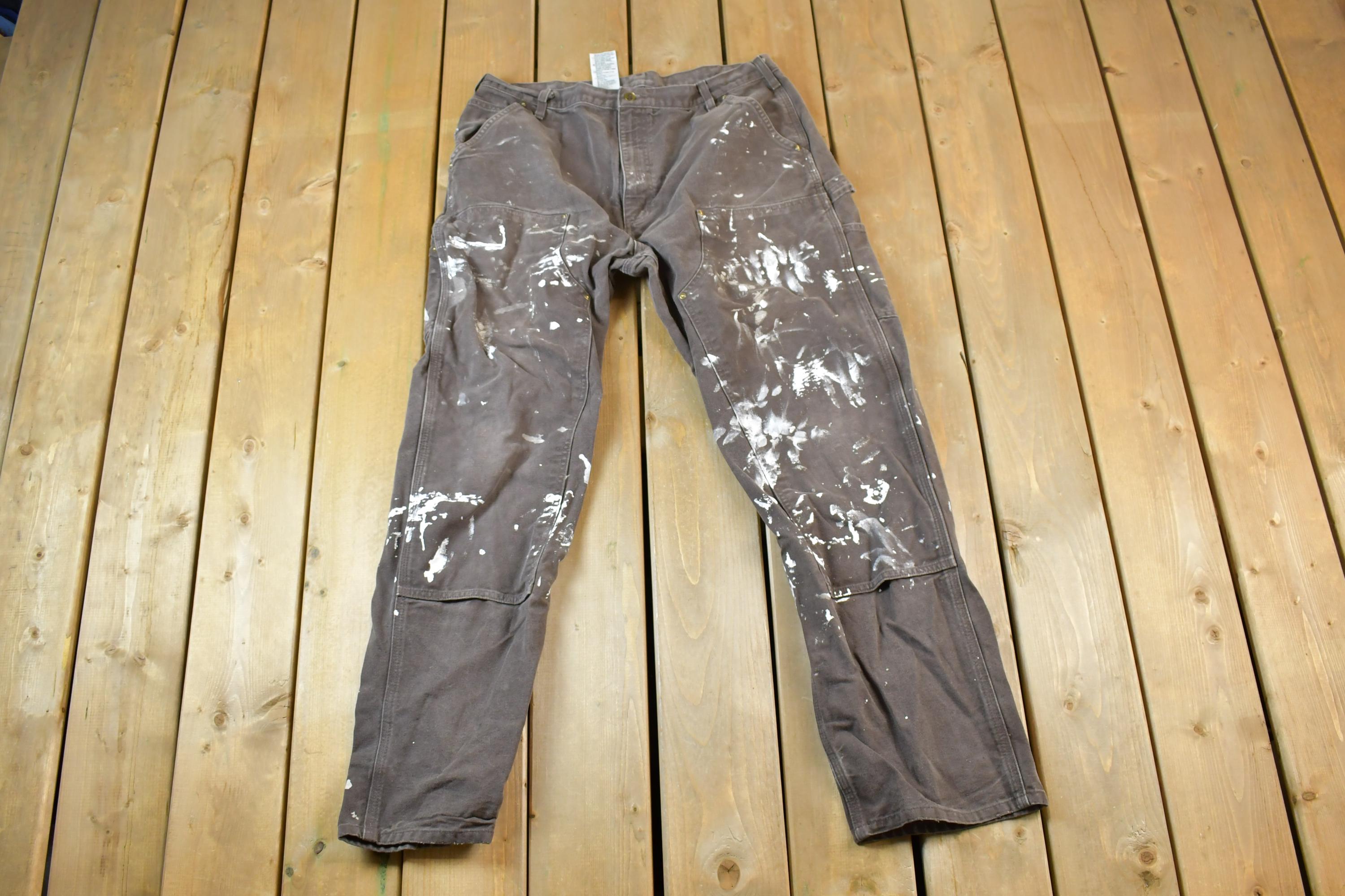 Vintage 1990s Carhartt Painter Denim Work Pants Size 38x34
