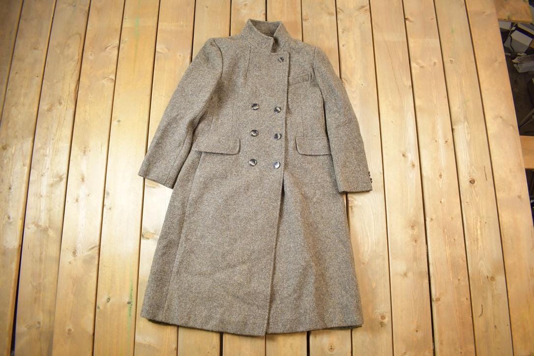 Vintage 1980s Bromleigh 100% Pure Wool Midi Long Coat - Etsy 日本