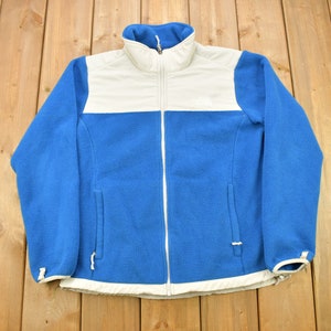 Vintage 1990s The North Face Women&#39;s Blue Denali Fleece Sweater / Jacket Liner / 90s Sweater / Streetwear / Outdoorsman / Color Block