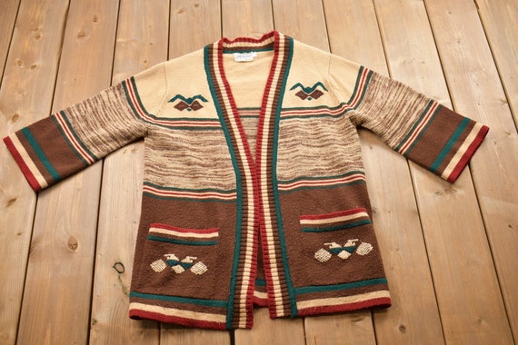 Vintage 1990s Fully Fashioned Knitted Cardigan Sw… - image 1