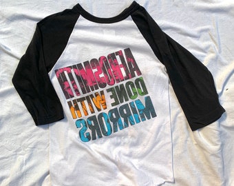 Vintage Aerosmith Raglan Tour Shirt, 80s Rock Tee, Women's Small