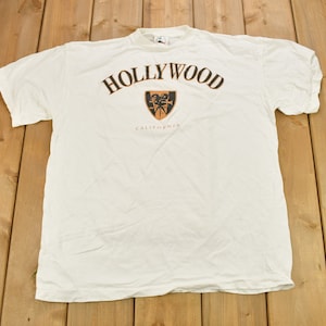 Vintage 1990s Hollywood California Souvenir T Shirt Single Stitch / Vacation Tee / Travel T Shirt