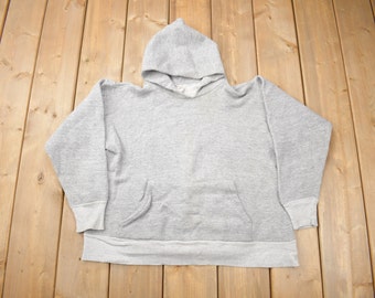 Vintage 1960s Gym Master Blank Grey Hoodie / Boys Size / True Vintage / Made In Canada / 60s Hoodie