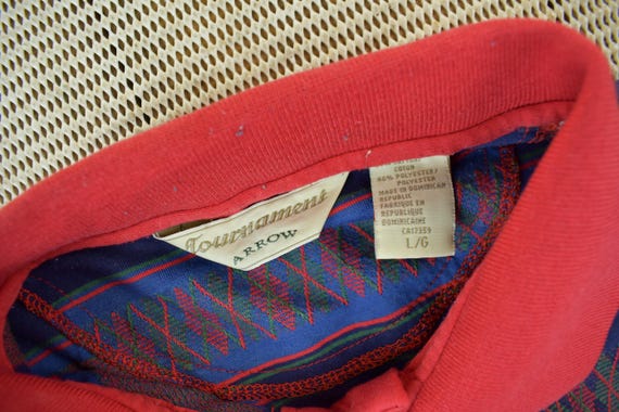 Vintage 1990s Arrow Patterned Button Up Shirt / C… - image 4