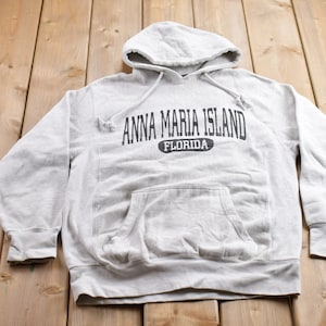 Sudadera con capucha vintage de Anna Maria Island, Florida, de los años 90 / Sudadera con capucha de los 90 / Suéter de recuerdo / Ropa de calle / Viajes y vacaciones / Sudadera con capucha de Florida