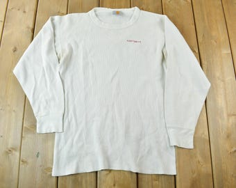 Vintage Carhartt Workwear Shirt Button XL USA Made 90s Embroidered