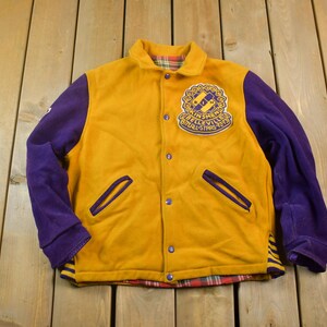 Vintage 1990s Don Bell Sports Award Jackets Kinsmen Bellville Wool Varsity Hockey Jacket Made In USA