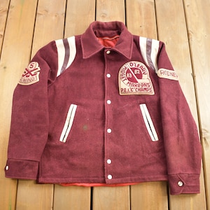 Vintage 1983 Midget O'leary Maroons PEIC Champs Varsity Jacket / Wool Coat / Embroidered / Vintage Varsity Jacket / Made In Canada
