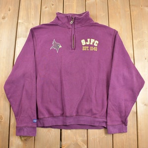 Vintage des années 1990 St John Fisher University Collegiate Quarter Zip Sweatshirt / Brodé / Sweat NCAA / Sportswear / Americana /
