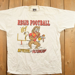Vintage 1989 Regis Football Graphic T Shirt / Vintage T Shirt / Streetwear / Graphic Tee / Single Stitch / Made In USA
