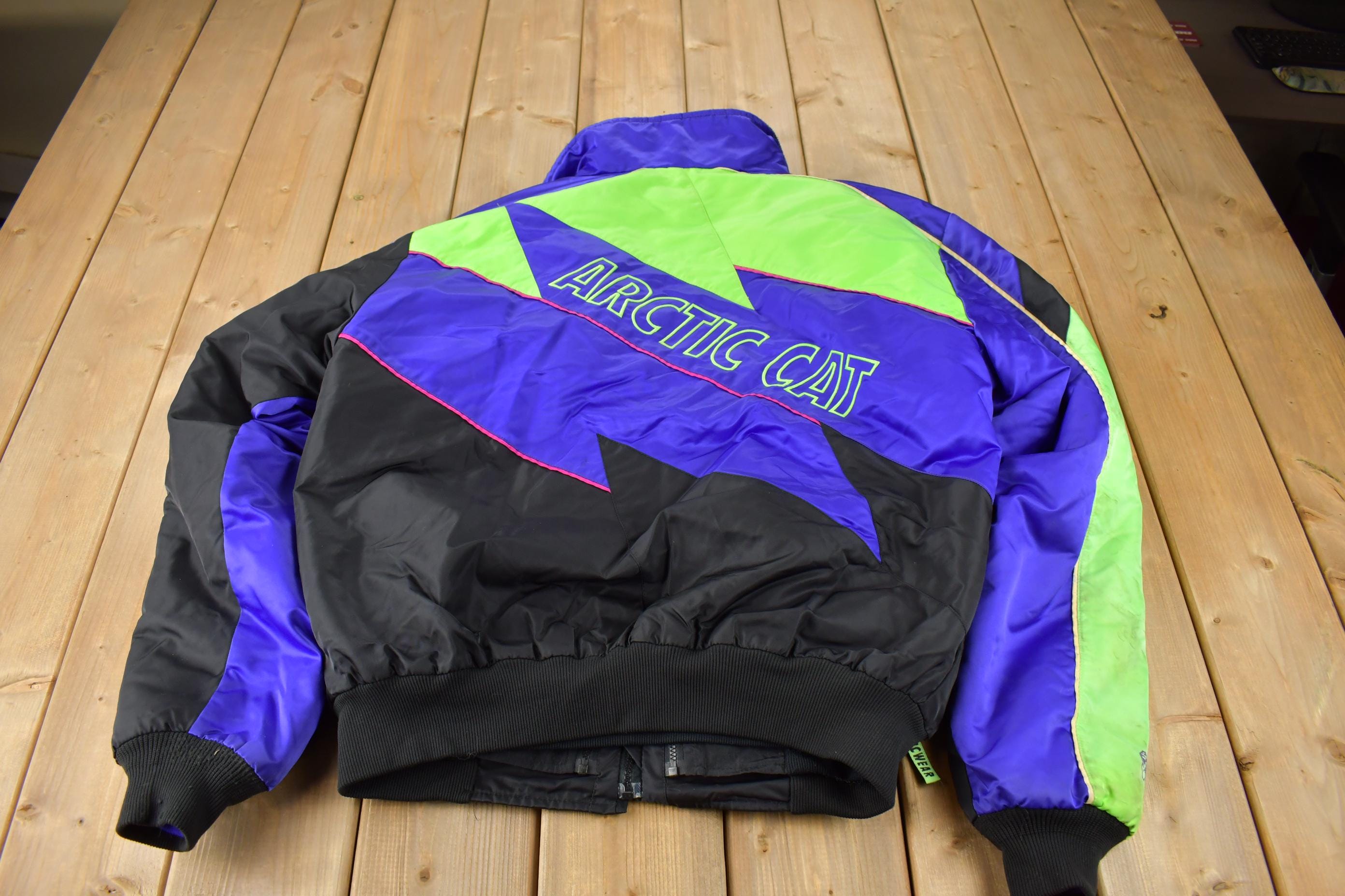 Vintage 1990s Arctic Cat Snowmobile Racing Jacket / Thinsulate 3M 