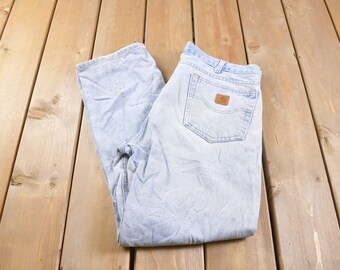 Vintage 1990s Carhartt Work Pants Size 36 x 28.5 / 1990s Carpenter Pants /  Distressed Carhartt / Vintage Workwear / Streetwear