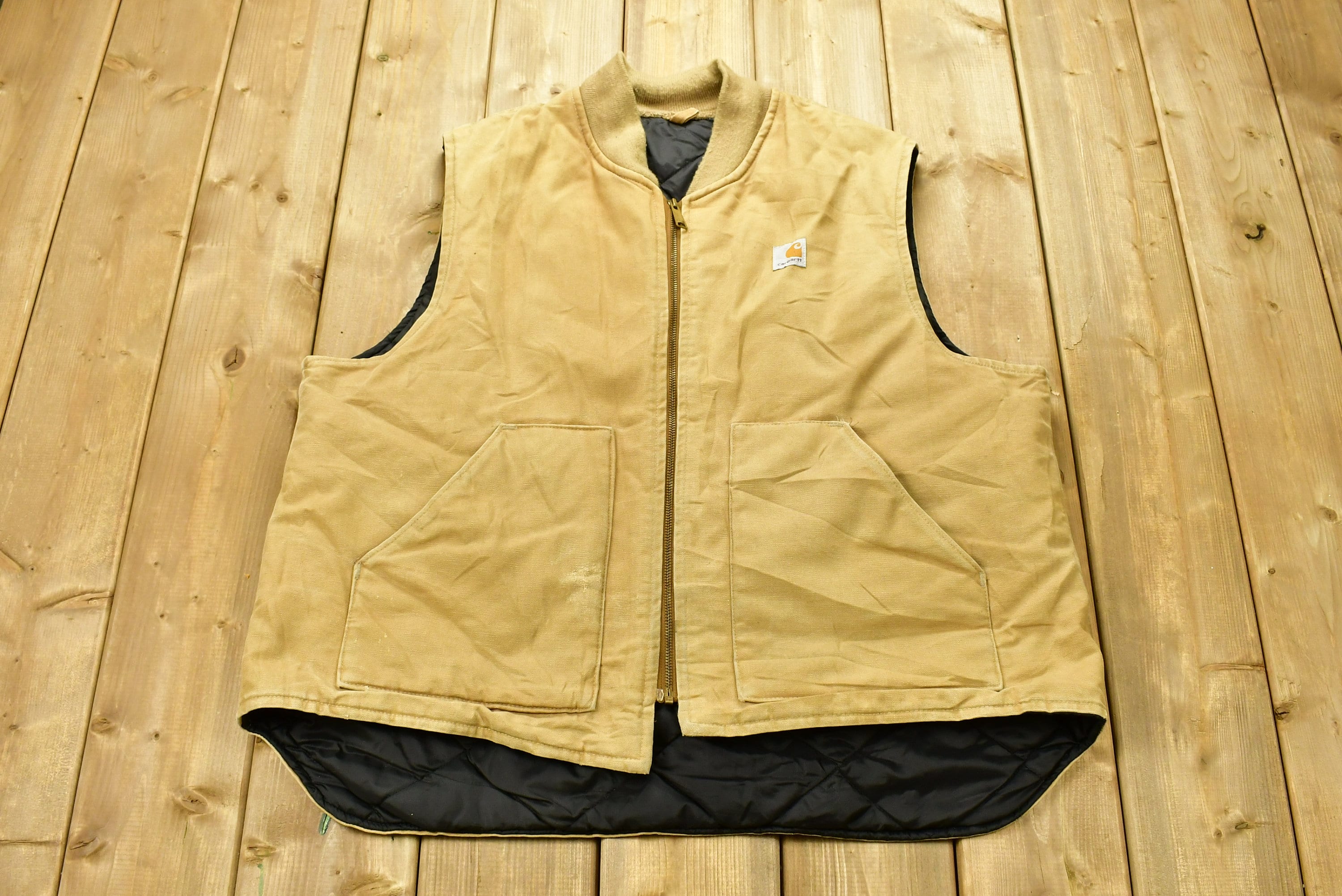 トップス Carhartt 90s Work Vest BW USA Made XL Carhartt 90s USA Workwear vintage vest size xl | eBay