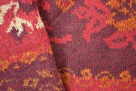 Vintage 1990s Basic Editions Red Knit Crewneck Sw… - image 4