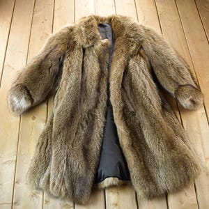 Vintage 1970s Full Length Raccoon Fur Coat Made In USA
