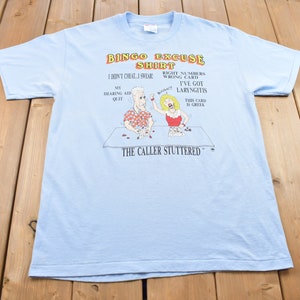 Vintage jaren 1990 grappige bingo cartoon grafisch T-shirt / Vintage T-shirt / Zeldzame Vintage / Streetwear / Enkele steek / Made in USA