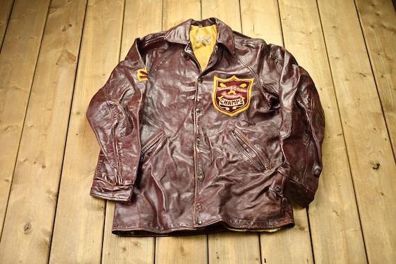 Vintage 1940s Samsonite Horsehide Varsity Jacket … - image 1