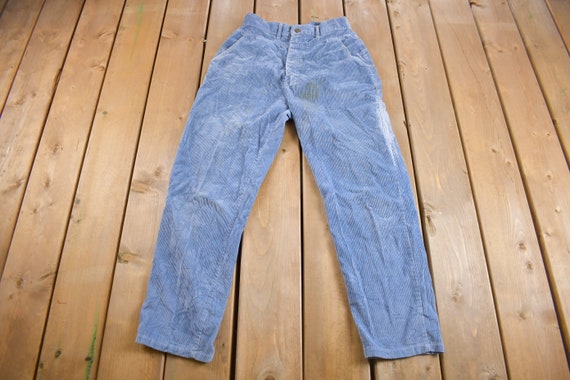 Vintage 1970s Lee Blue Corduroy Trousers Size 26 … - image 3